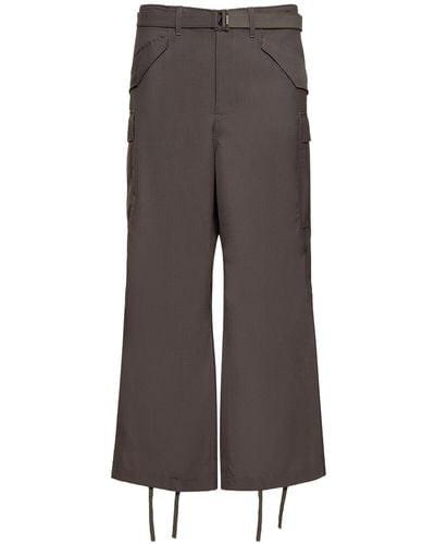 Sacai Tailored Suiting Trousers - Brown