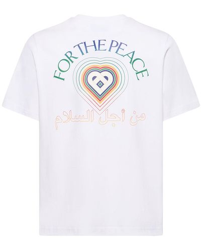 CASABLANCA ホワイト For The Peace Tシャツ