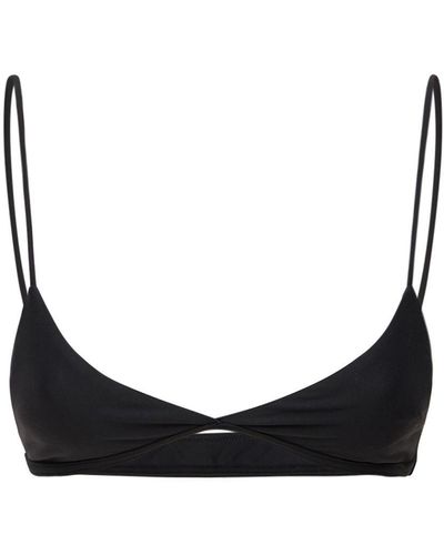 Tropic of C Ischia Recycled Tech Triangle Bikini Top - Black