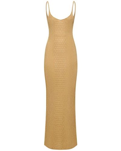 Nili Lotan Zarina Lurex Knit Long Dress - Metallic