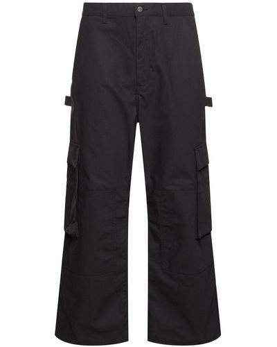 Junya Watanabe Carhartt Logo Cotton Blend Pants - Black