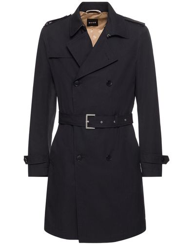 BOSS Trench h-hyde in cotone - Nero