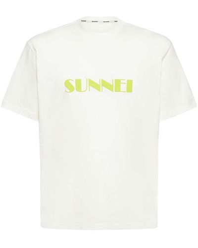 Sunnei T-shirt Aus Baumwolljersey Mit Logodruck - Weiß