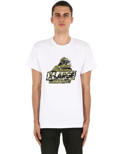 X-Large Camo Og Printed Cotton Jersey T-shirt 52 - White