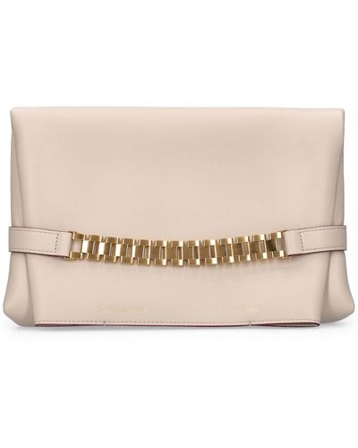 Victoria Beckham Tasche Aus Leder Mit Kette - Natur