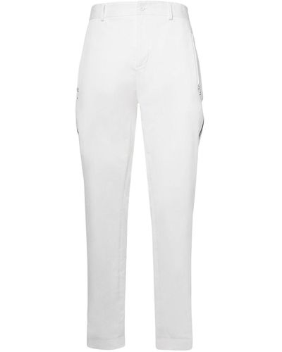 Moncler Pantalones de gabardina de algodón - Blanco