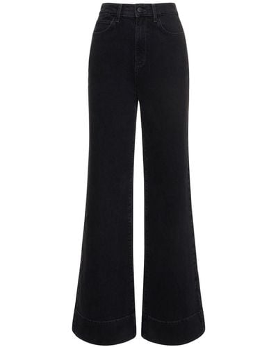 Triarchy Ms. Onassis High Rise Wide Denim Jeans - Black