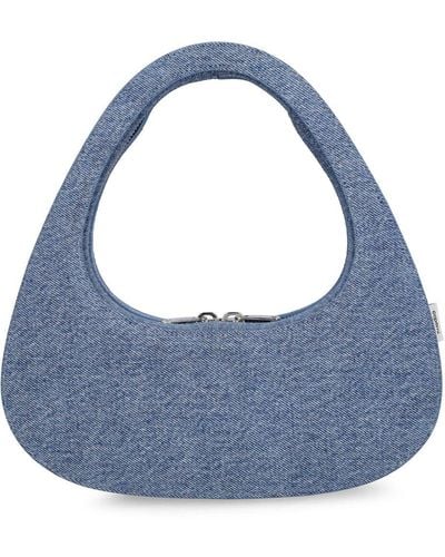 Coperni Swipe Denim Top Handle Bag - Blue