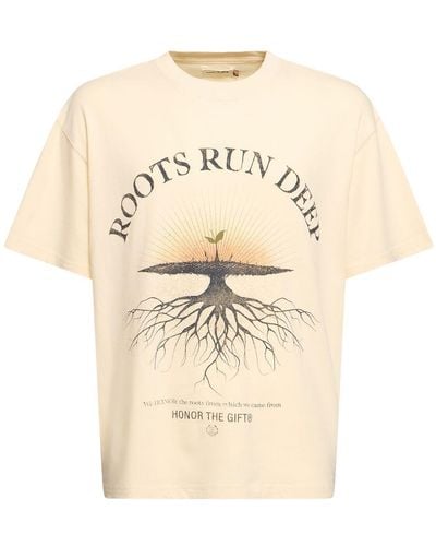 Honor The Gift A-spring Roots Run Deep シャツ - ナチュラル