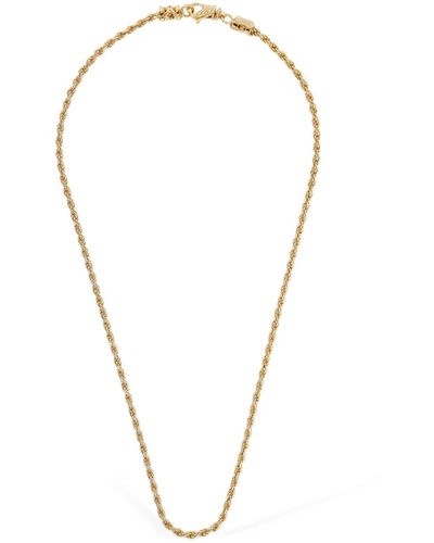 Emanuele Bicocchi Thin Rope Chain Necklace - Brown