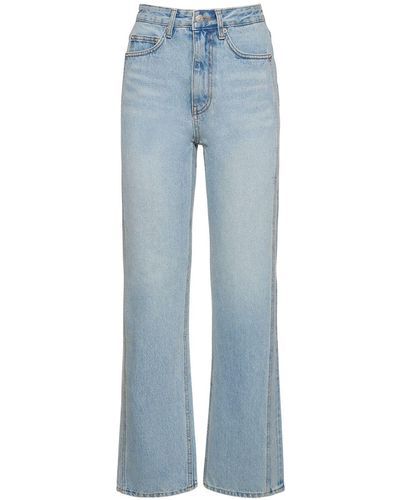 DUNST Linear High Rise Straight Jeans - Blue
