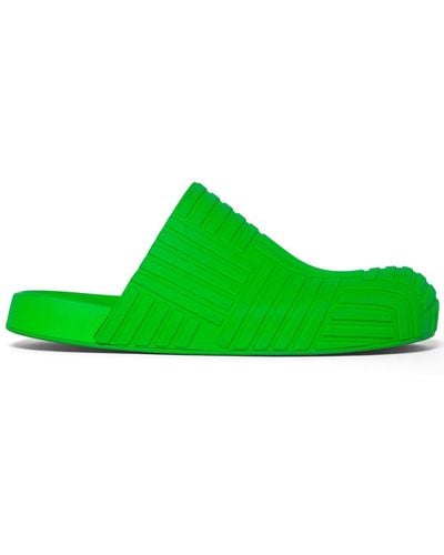 Bottega Veneta Slider Rubber Sandals - Green