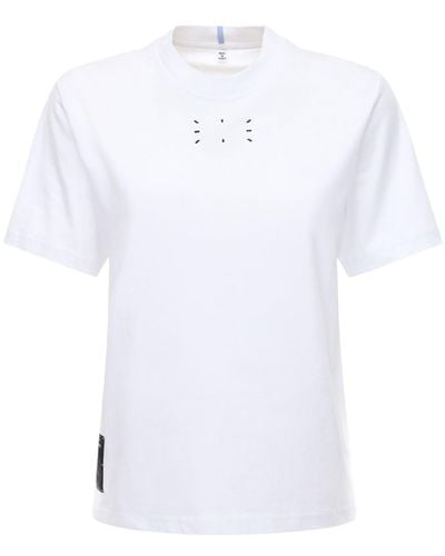 McQ T-shirt In Jersey Di Cotone Con Logo - Bianco