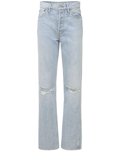 RE/DONE 90s High-rise Distressed Loose Jeans - Blue