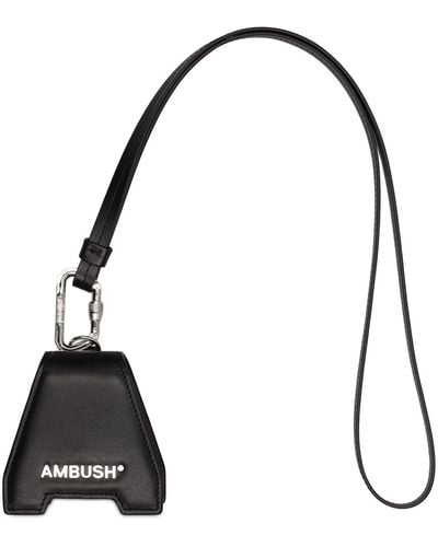 Ambush "a" Leather Airpods Case - Black