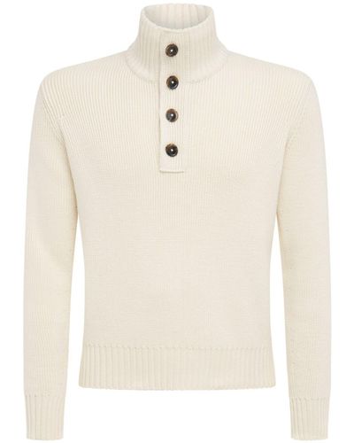 Tom Ford Stricksweater Aus Wolle Und Seide - Weiß