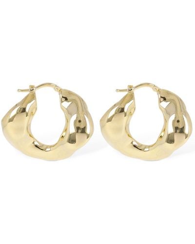 Jil Sander Waved Hoop Earrings - Metallic
