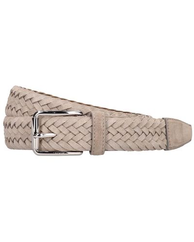 Tod's 3.5cm Woven Leather Belt - White