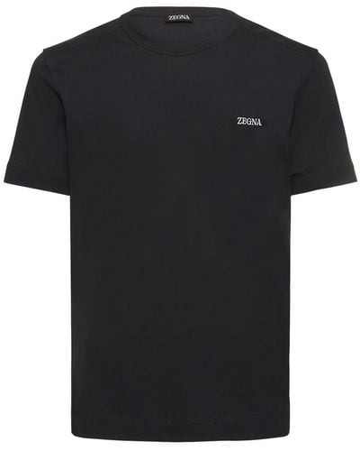 Zegna Camiseta manga corta - Negro