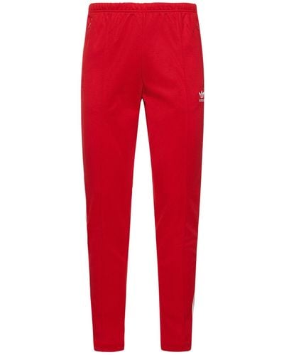 adidas Originals Beckenbauer Cotton Blend Track Trousers - Red