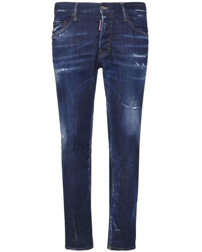 DSquared² Jeans 642 fit in denim di cotone - Blu