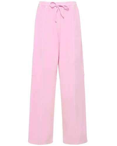 Alexander Wang Articulated Cotton Blend Sweatpants - Pink