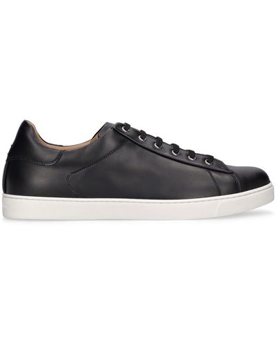 Gianvito Rossi Low Top Leather Sneakers - Black