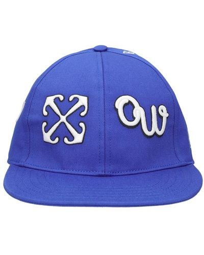 Off-White c/o Virgil Abloh Baseballkappe Aus Baumwolle "boxy" - Blau