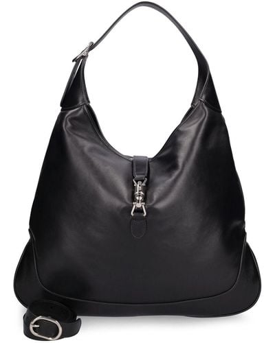Gucci Medium Jackie 1961 Leather Hobo Bag - Black