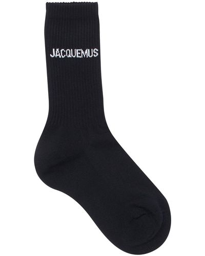 Jacquemus Les Chaussettes Cotton Blend Socks - Black