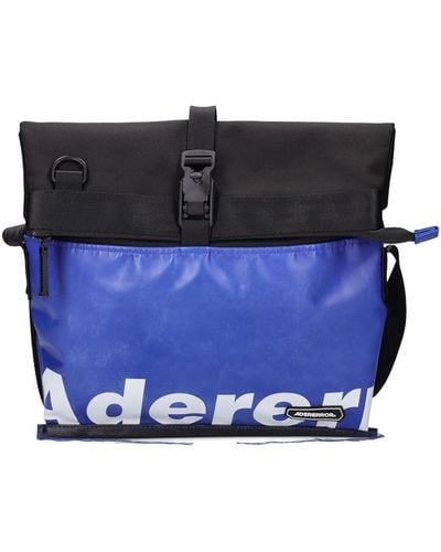Adererror Logo Print Pvc Messenger Bag - Blue