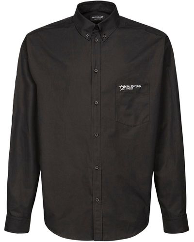 Balenciaga コットンブレンドシャツ - ブラック