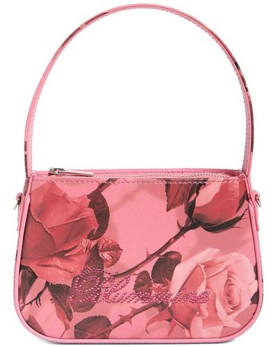 Blumarine Handtasche Aus Nappaleder "st. Rose" - Pink