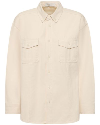 DUNST Classic Cotton Denim Shirt - Natural