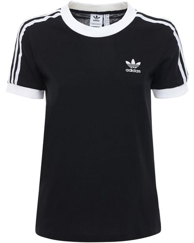 adidas Originals 3 Stripes Cotton T-shirt - Black