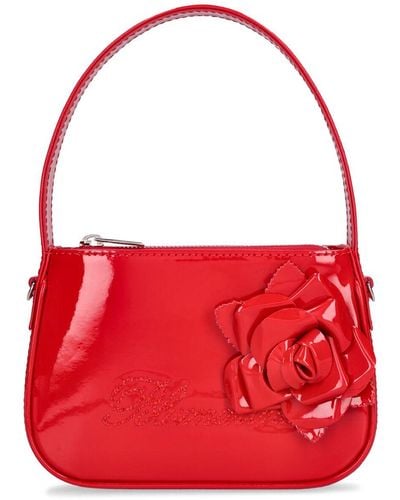Blumarine Patent Leather Top Handle Bag - Red