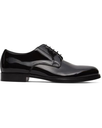 Dolce & Gabbana Formal Leather Derby Shoes - Black