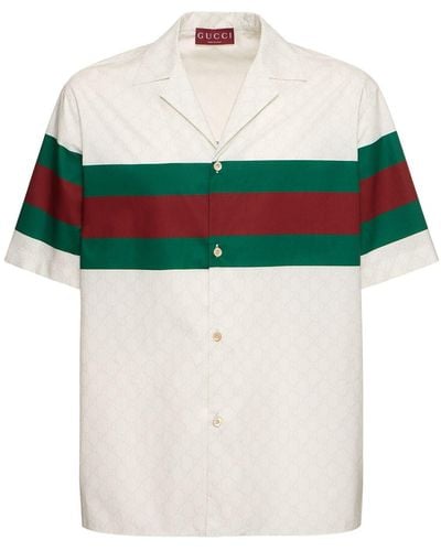 Gucci 1921 Web Cotton Shirt - Multicolour