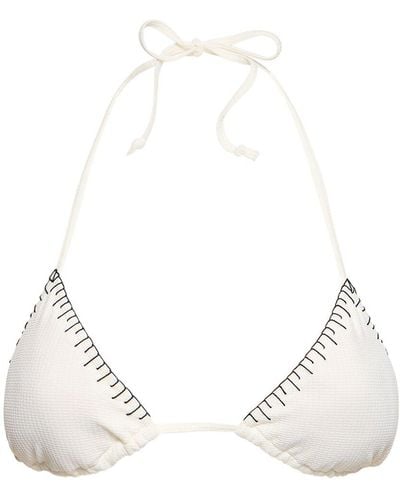 Marysia Swim Sole Triangle Bikini Top - White
