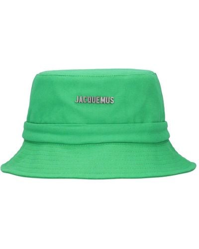 Jacquemus Le Bob Gadjo Cotton Logo Bucket Hat - Green