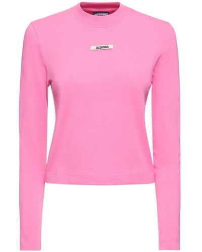 Jacquemus T-shirt Aus Baumwolljersey "le T-shirt" - Pink