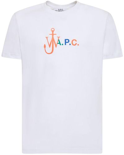 A.P.C. T-shirt Aus Bio-baumwolle " X Jw Anderson" - Weiß