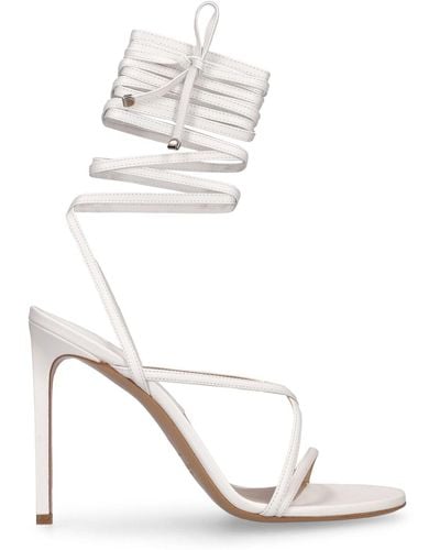 Michael Kors 105Mm Dahlia Nappa Leather Sandals - White