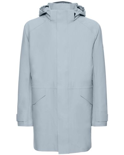 ALPHATAURI Koov Hooded Long Casual Jacket - Blue