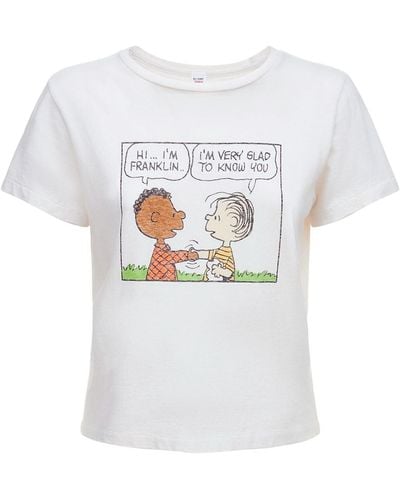RE/DONE Peanuts コットンジャージーtシャツ - ホワイト