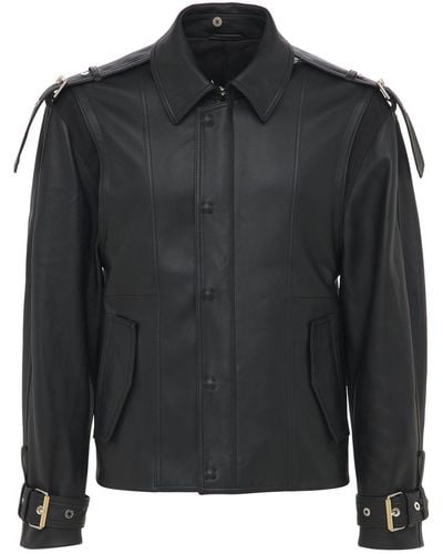 Dion Lee Leather Buckle Jacket - Black