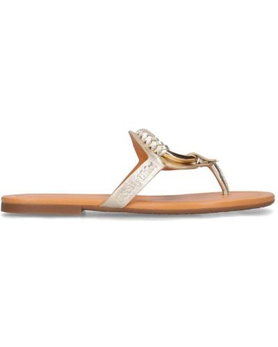 See By Chloé 10Mm Hana Leather Sandals - Metallic