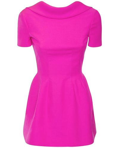 Valentino Wool & Silk Crepe Couture Mini Dress - Pink