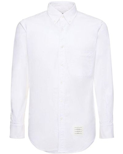 Thom Browne Klassisches Oxford-hemd Mit Knopfkragen - Weiß