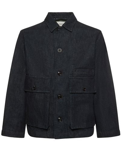 Lemaire Boxy Cotton Denim Jacket - Blue